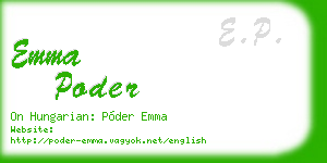 emma poder business card