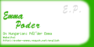 emma poder business card